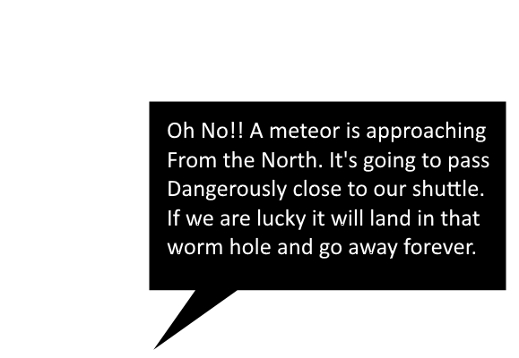 A speech bubble with the story's opening words.